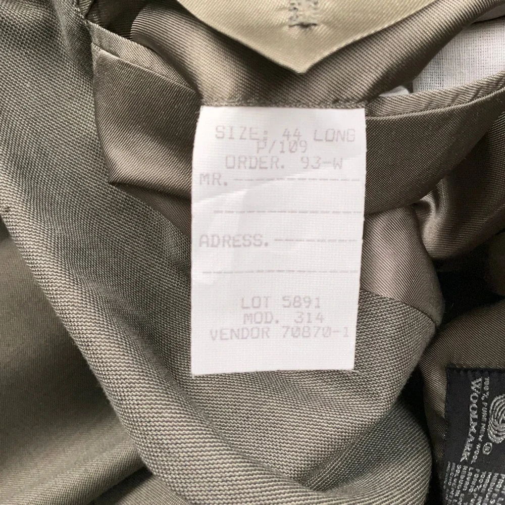 Stafford Suit‎ Men 44L 37W 30L Sage Green Classic Career Wool VTG